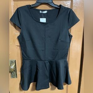 NWT Meaneor Peplum Blouse